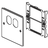 Legrand - Wiremold V4047BX 4000® Series Two-Gang Cover One Duplex Receptacle